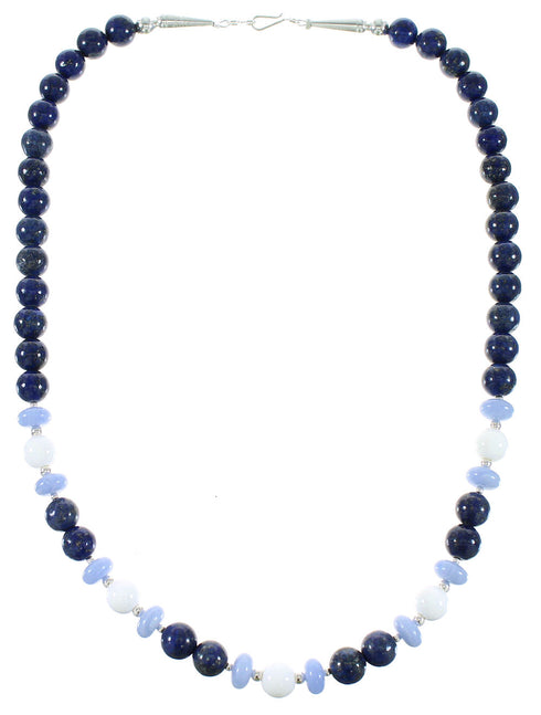 Multicolor Navajo Sterling Silver Bead Necklace AX99958